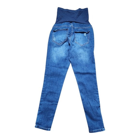 Indigo Maternity Blue Denim Jeans Size Small - Picture 2 of 5